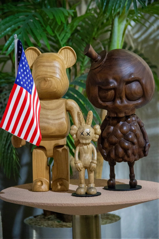 Handcrafted 15-inch Walnut Character Sculpture – image 2