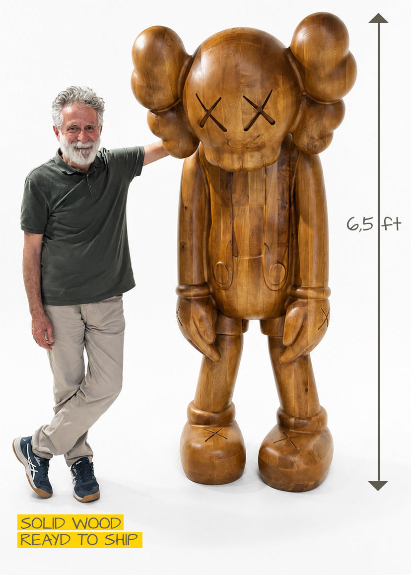 6.5 ft Abstract Standing Wood Figure – image 1