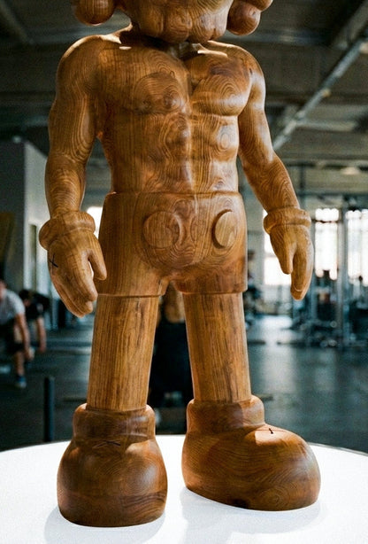 Muscular Wood Figure for Gym and Fitness Decor – image 8