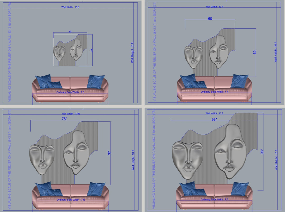 Sculptural Wabi-Sabi 3D Face Wall Relief – image 5