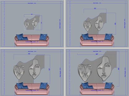 Sculptural Wabi-Sabi 3D Face Wall Relief – image 5