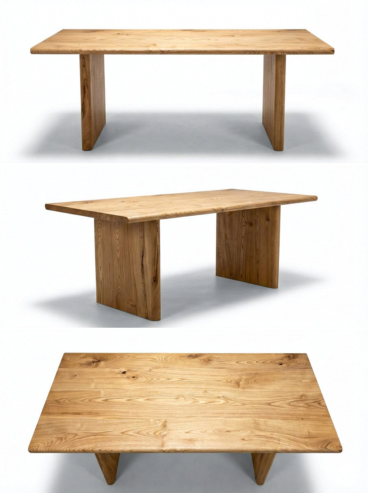 Minimal Chestnut Wood Dining Table – image 2