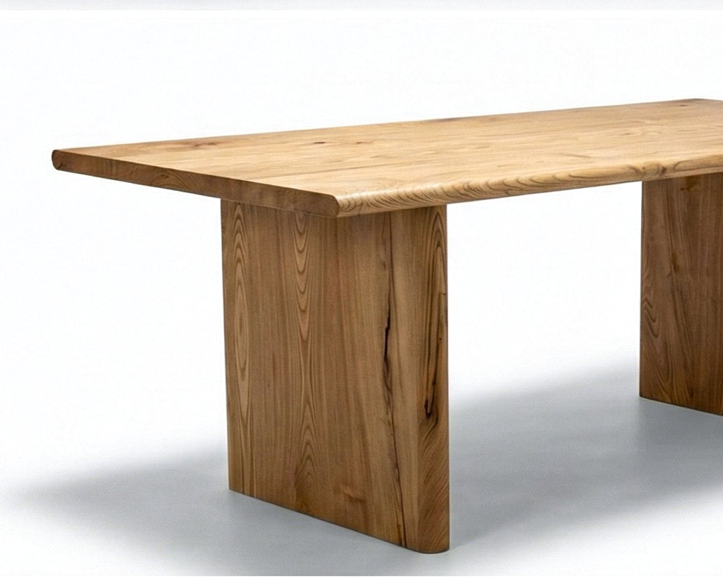 Minimal Chestnut Wood Dining Table – image 1
