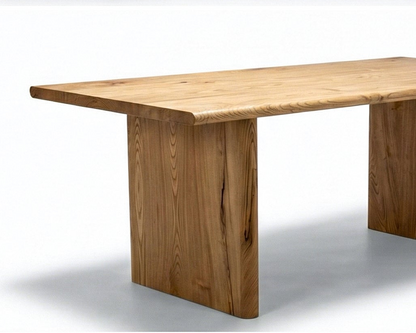 Minimal Chestnut Wood Dining Table – image 1