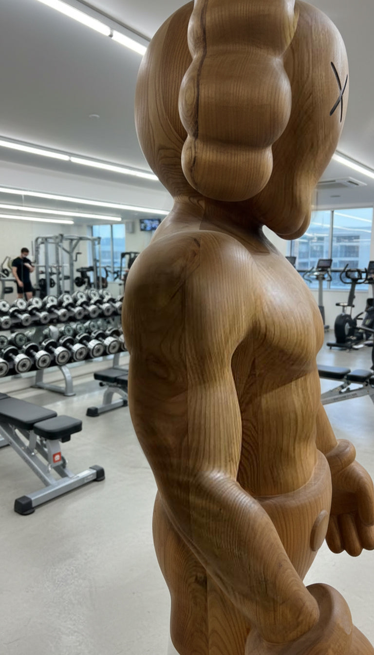 Muscular Wood Figure for Gym and Fitness Decor – image 7
