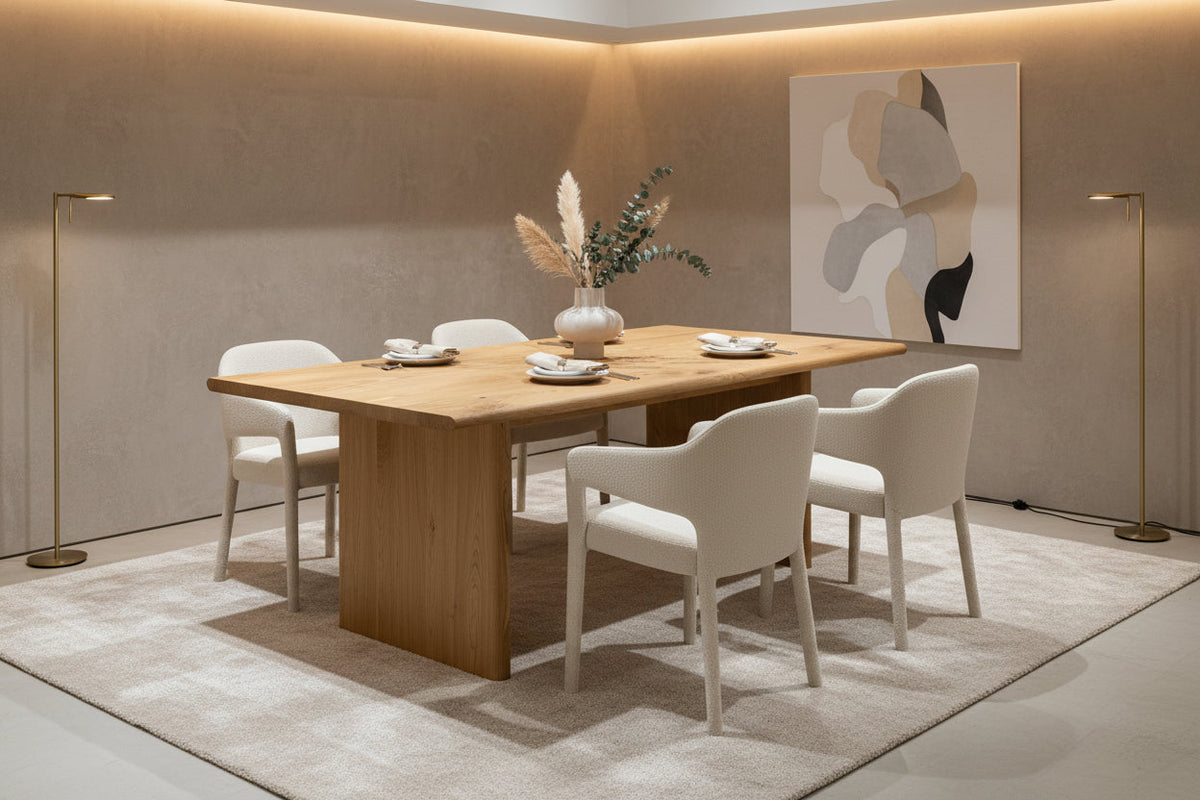 Minimal Chestnut Wood Dining Table – image 4