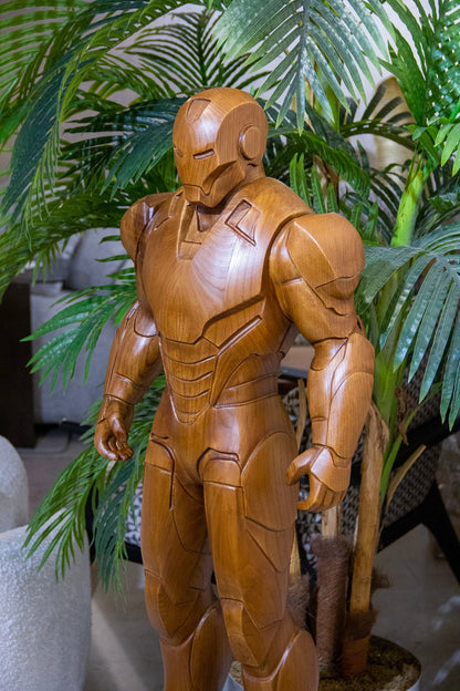 71-inch Armored Hero Wood Sculpture – image 5