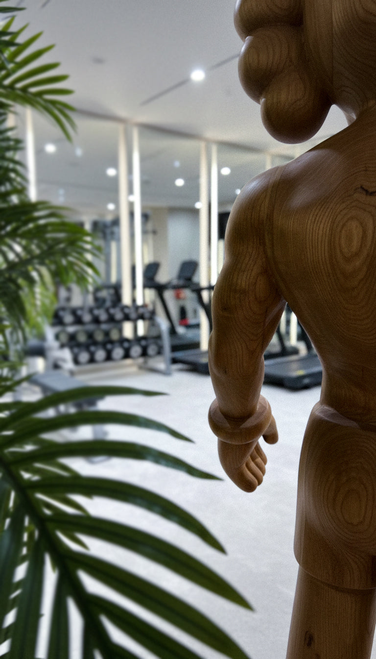 Muscular Wood Figure for Gym and Fitness Decor – image 6