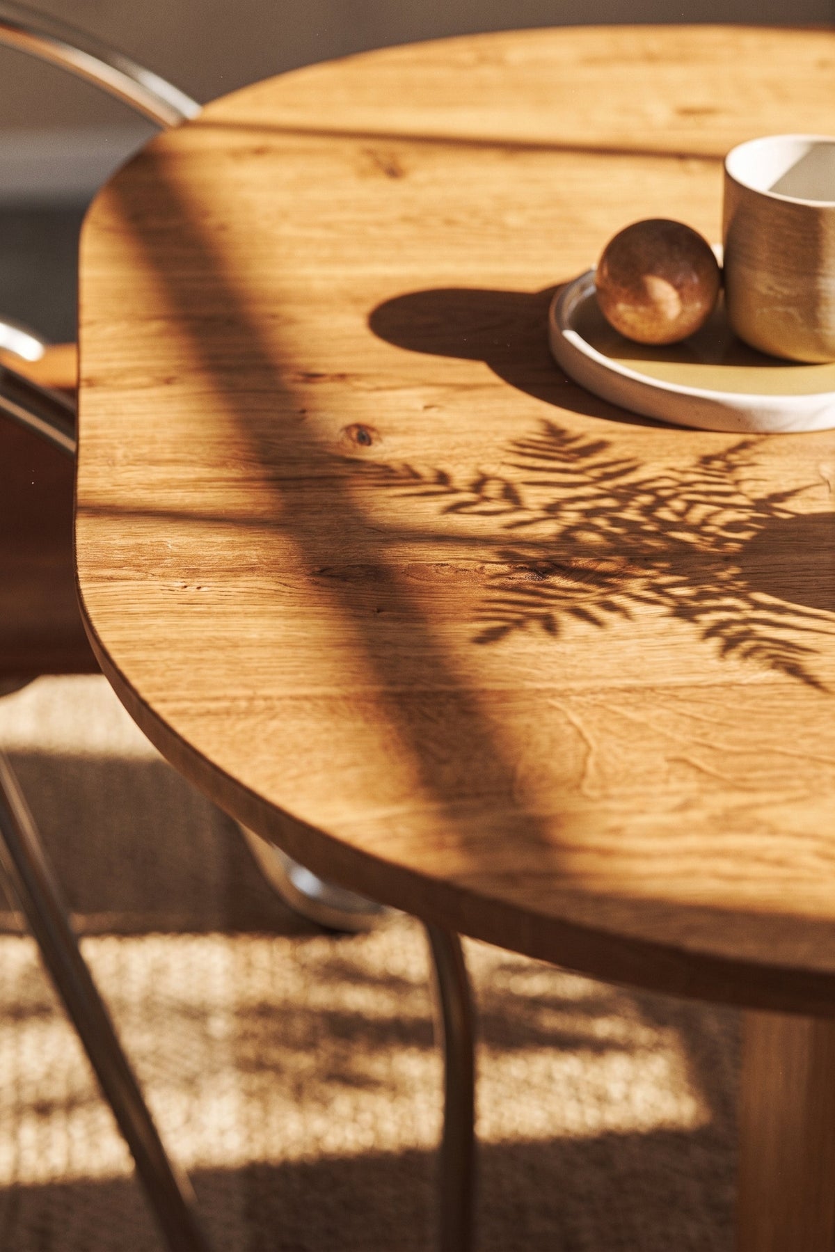 Oval Chestnut Wood Dining Table – image 11