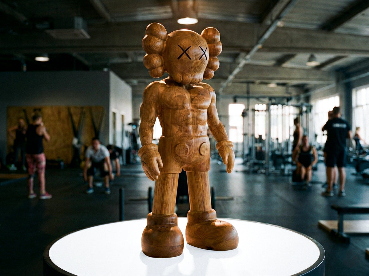 Muscular Wood Figure for Gym and Fitness Decor – image 11