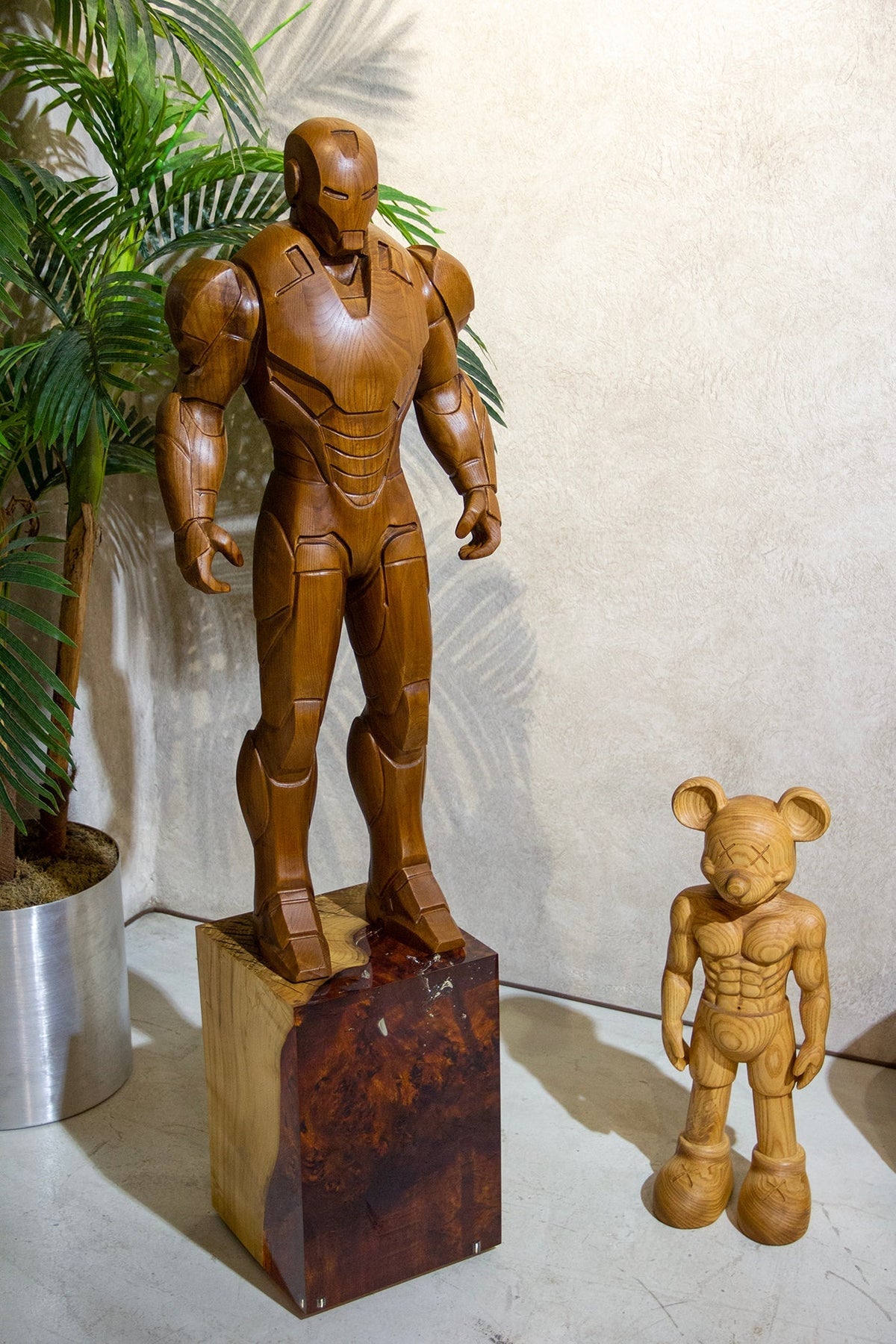 71-inch Armored Hero Wood Sculpture – image 4