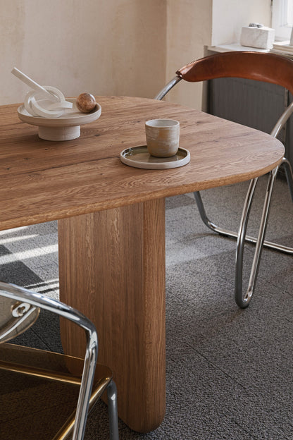 Oval Chestnut Wood Dining Table – image 2