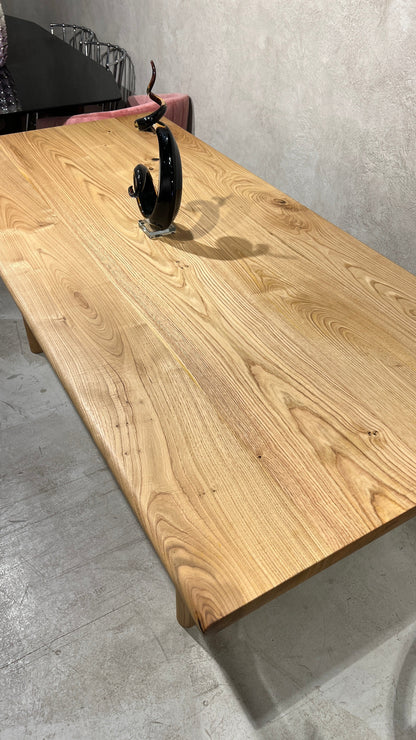 Minimal Chestnut Wood Dining Table – image 8