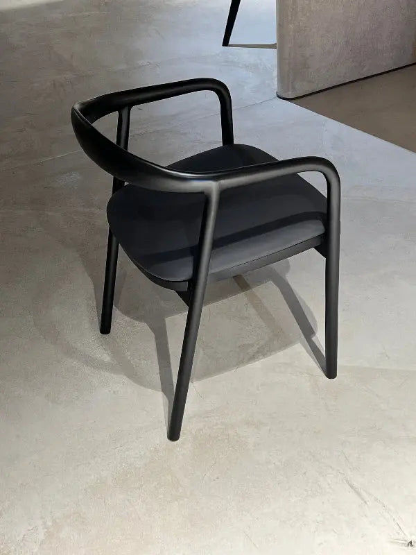 Solid Walnut Dining Chair with Sculpted Back – image 7