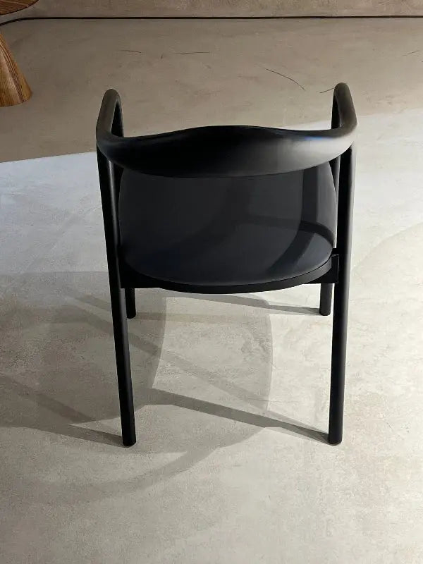 Solid Walnut Dining Chair with Sculpted Back – image 8