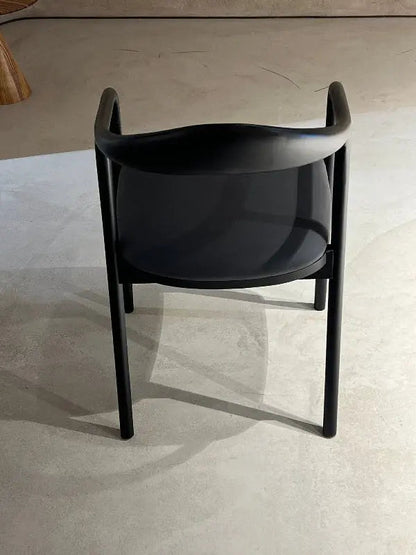 Solid Walnut Dining Chair with Sculpted Back – image 8