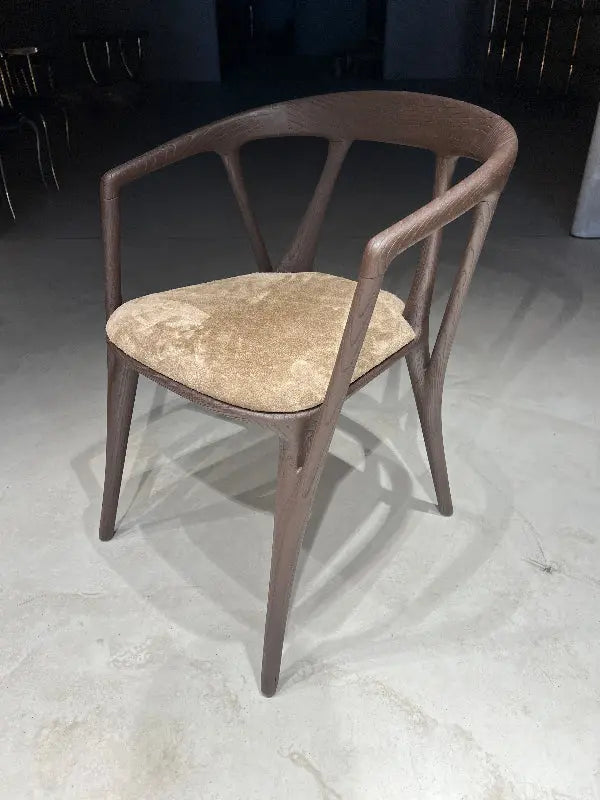 Solid Walnut Dining Chair with Sculpted Back – image 10
