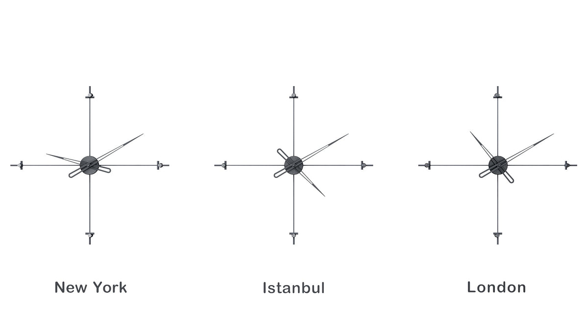 Bussola World Time Zone Clock Set – image 5