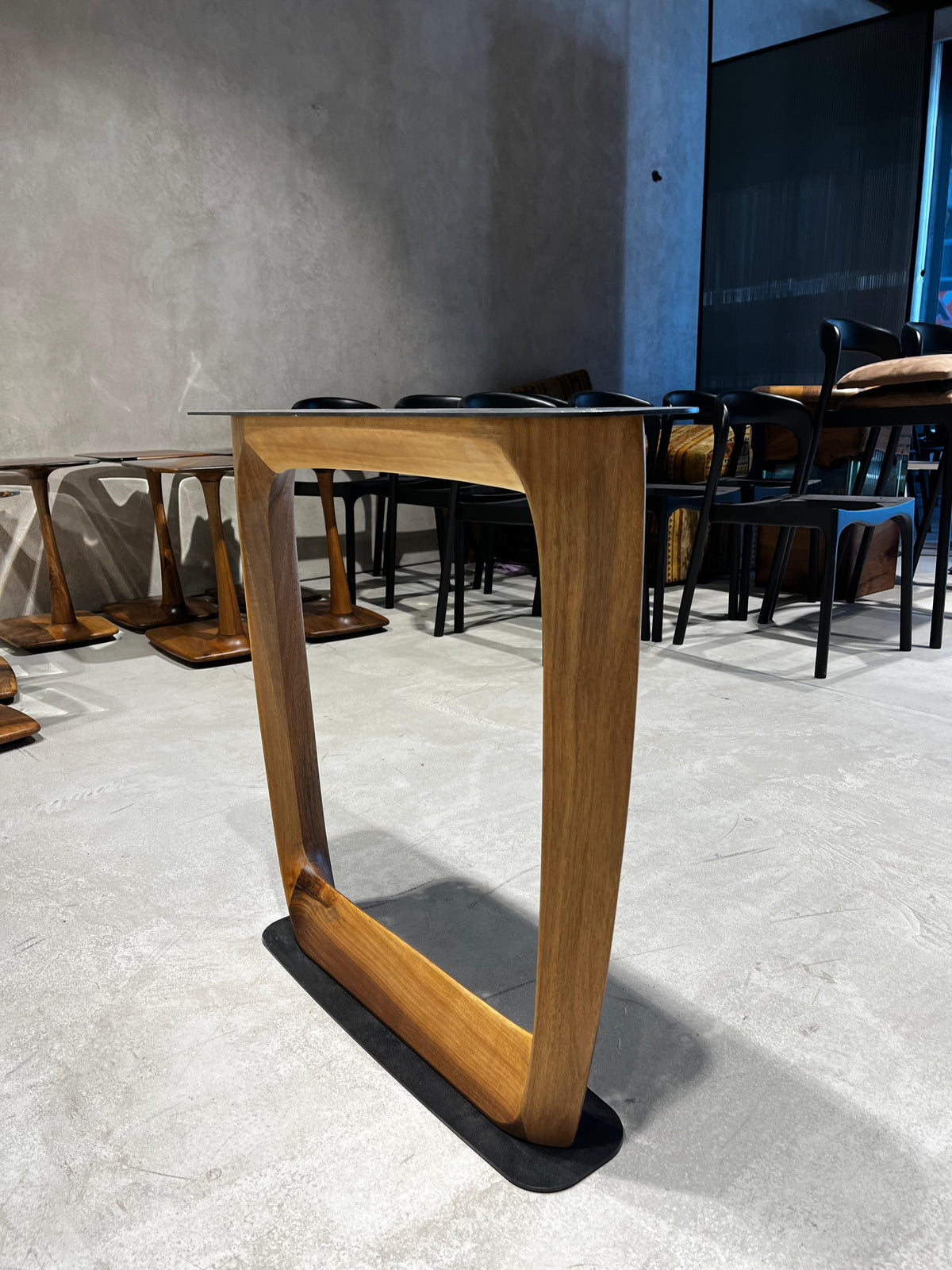 Walnut Epoxy River Dining Table with Wooden Legs – image 14