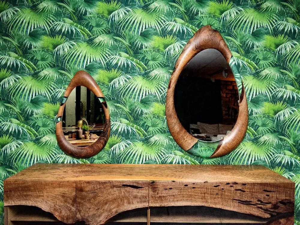 Walnut and Epoxy Resin Wall Mirror – image 4