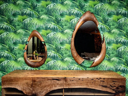 Walnut and Epoxy Resin Wall Mirror – image 4