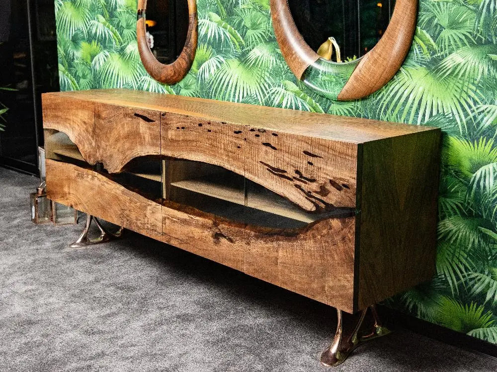 Walnut and Epoxy Resin Credenza – image 3