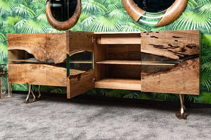 Walnut and Epoxy Resin Credenza – image 4