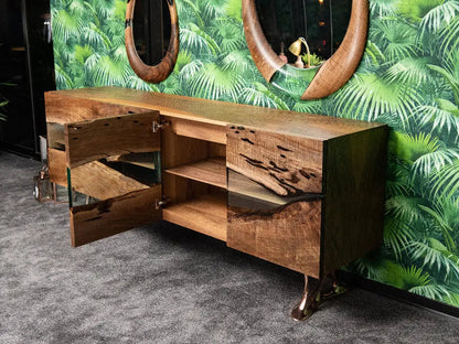 Walnut and Epoxy Resin Credenza – image 5