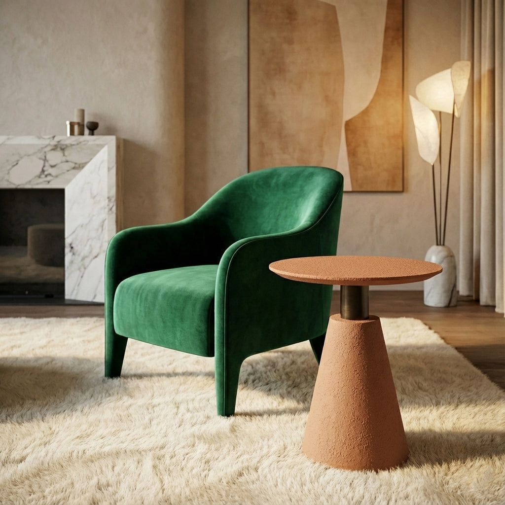 Textured Microcement Nesting Side Table Set – image 2