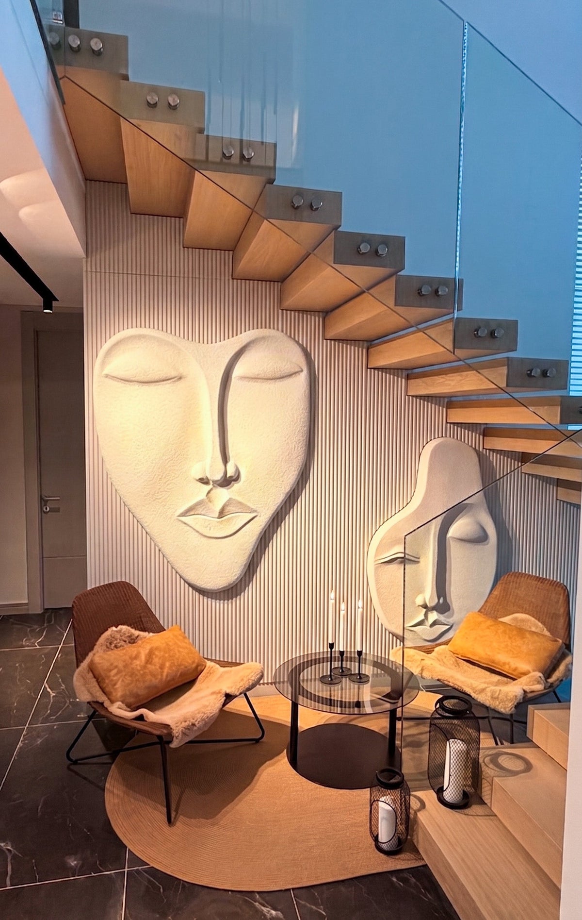 Sculptural Wabi-Sabi 3D Face Wall Relief – image 3