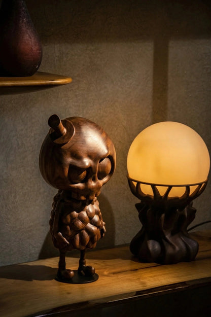 Handcrafted 15-inch Walnut Character Sculpture – image 5