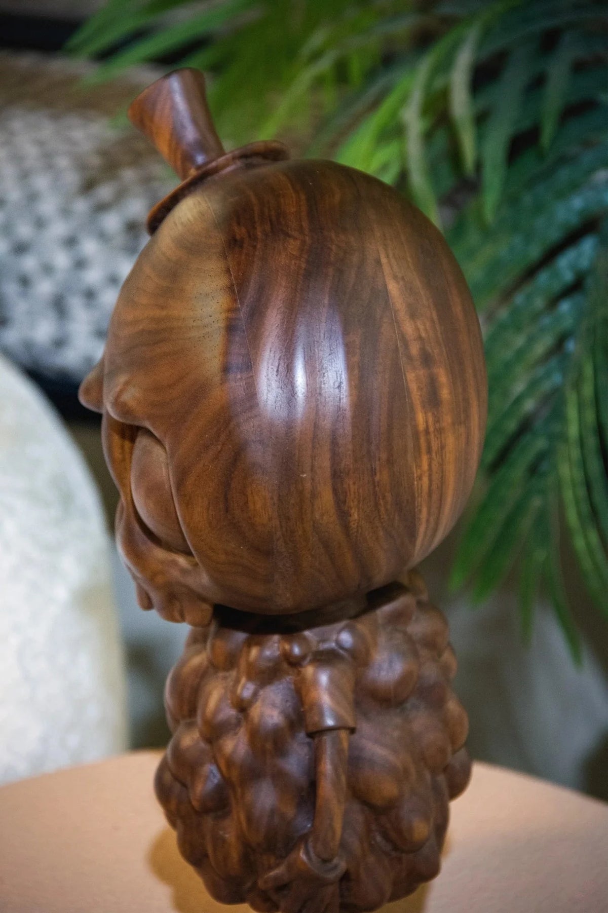 Handcrafted 15-inch Walnut Character Sculpture – image 7