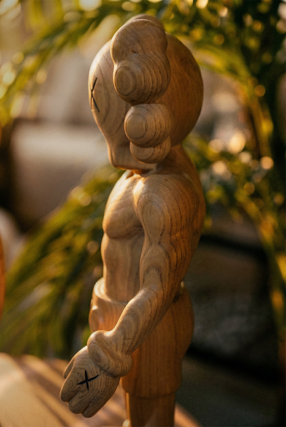 Handcrafted Wood Bear Sculpture with American Flag – image 10