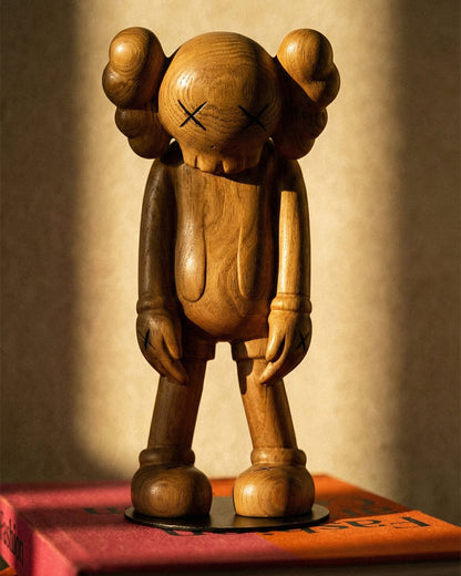 Handcrafted Wood Bear Sculpture with American Flag – image 12