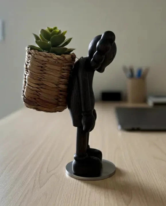 8-inch Wood Figure Pen Holder and Desk Organizer – image 8