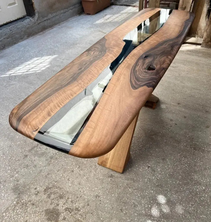 Handcrafted Solid Walnut Entryway Console Table – image 2
