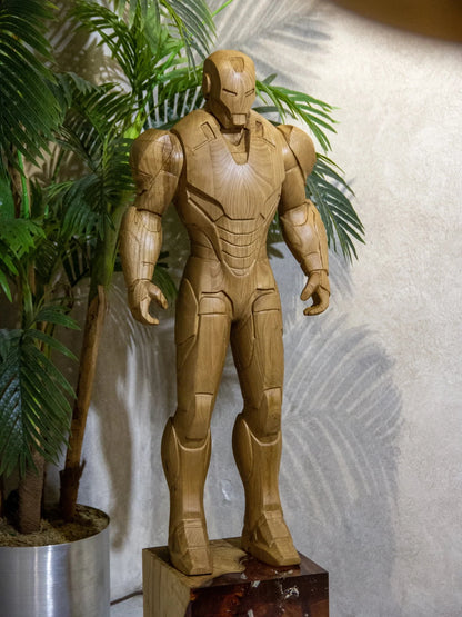 71-inch Armored Hero Wood Sculpture – image 12