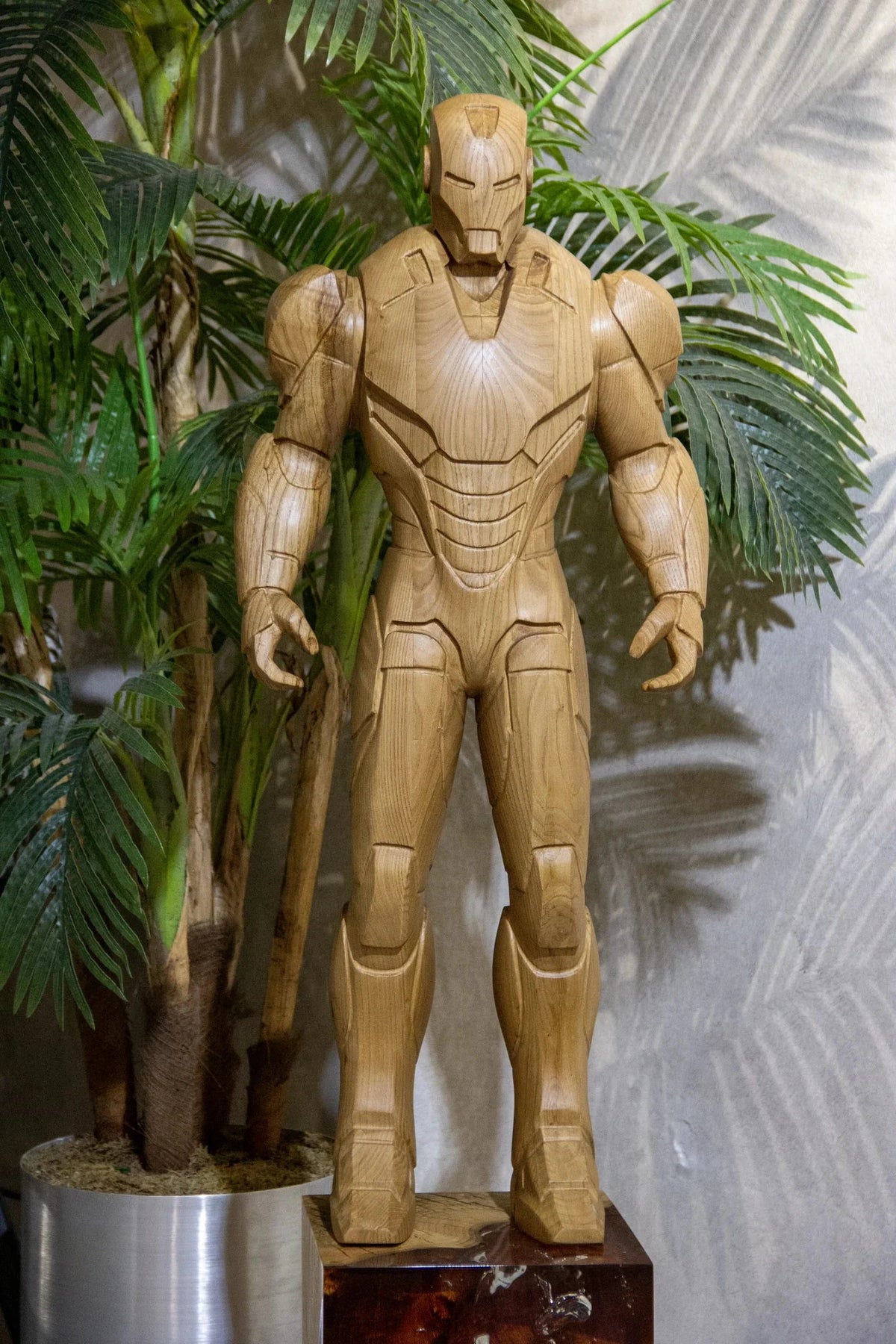 71-inch Armored Hero Wood Sculpture – image 15