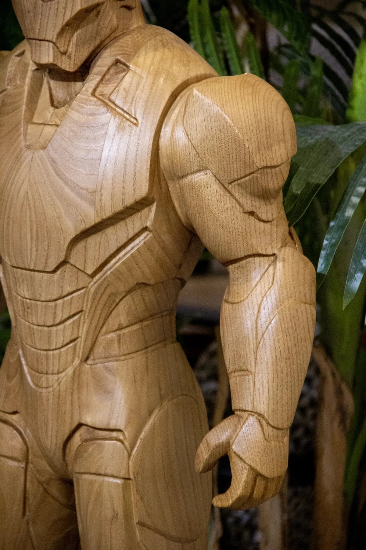 71-inch Armored Hero Wood Sculpture – image 11