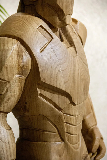 71-inch Armored Hero Wood Sculpture – image 13