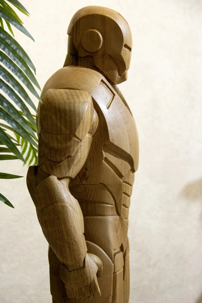 71-inch Armored Hero Wood Sculpture – image 14