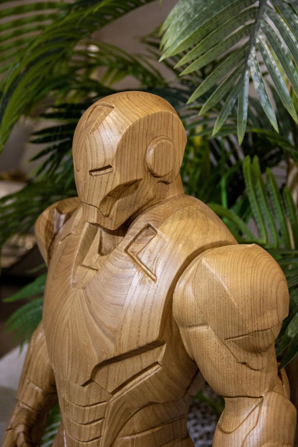 71-inch Armored Hero Wood Sculpture – image 9