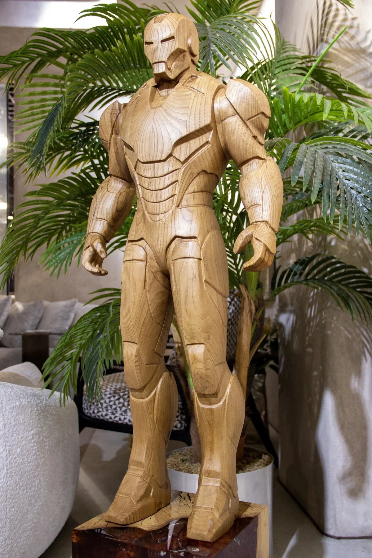 71-inch Armored Hero Wood Sculpture – image 16