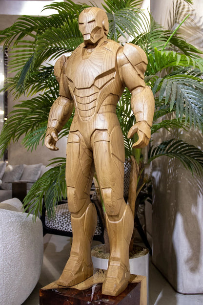 71-inch Armored Hero Wood Sculpture – image 16