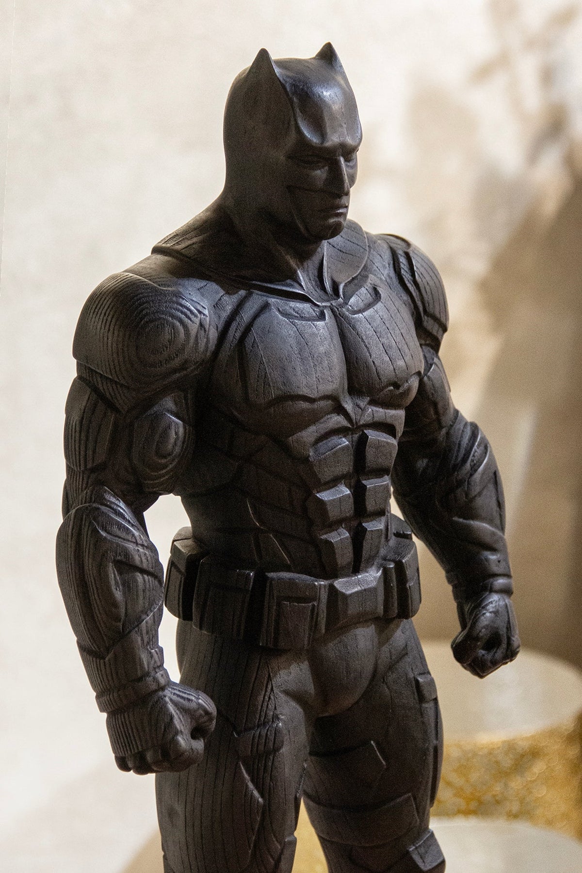 Armored Hero Solid Wood Sculpture – image 2