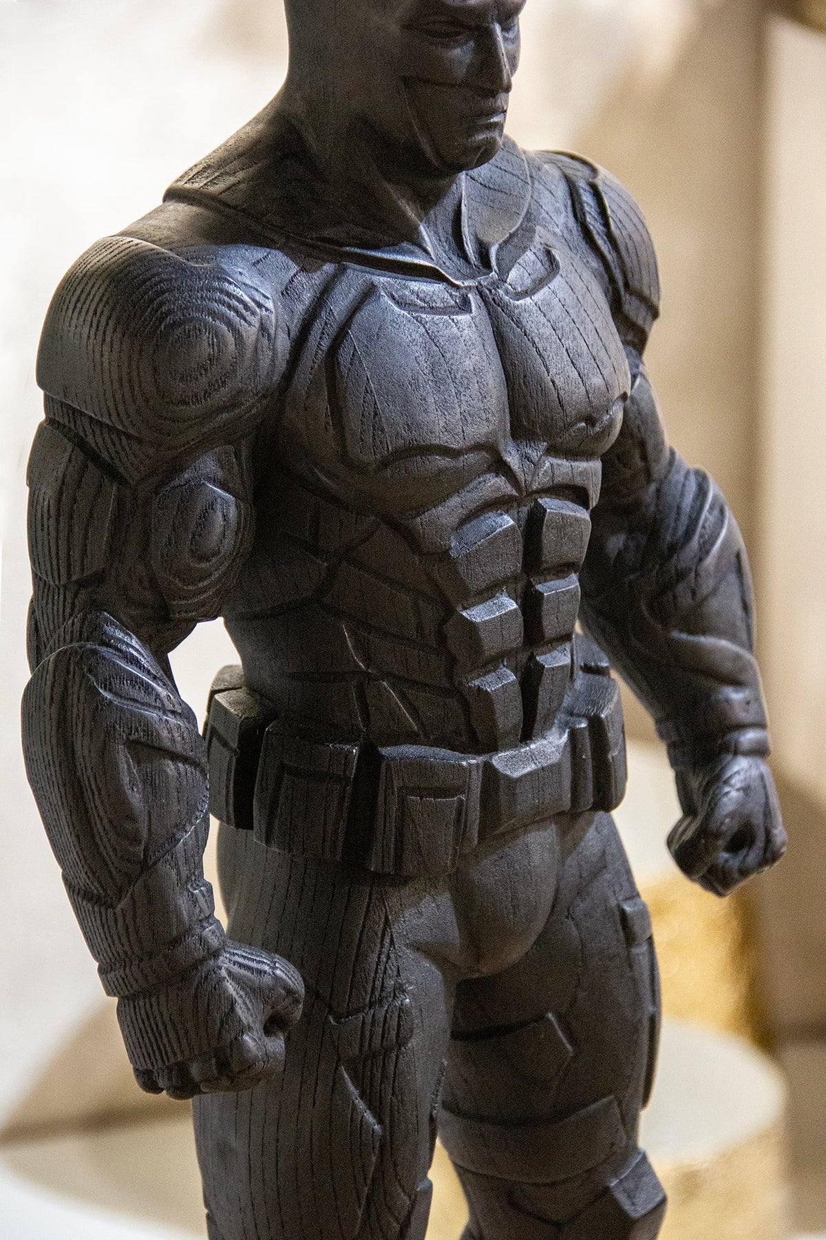 Armored Hero Solid Wood Sculpture – image 7