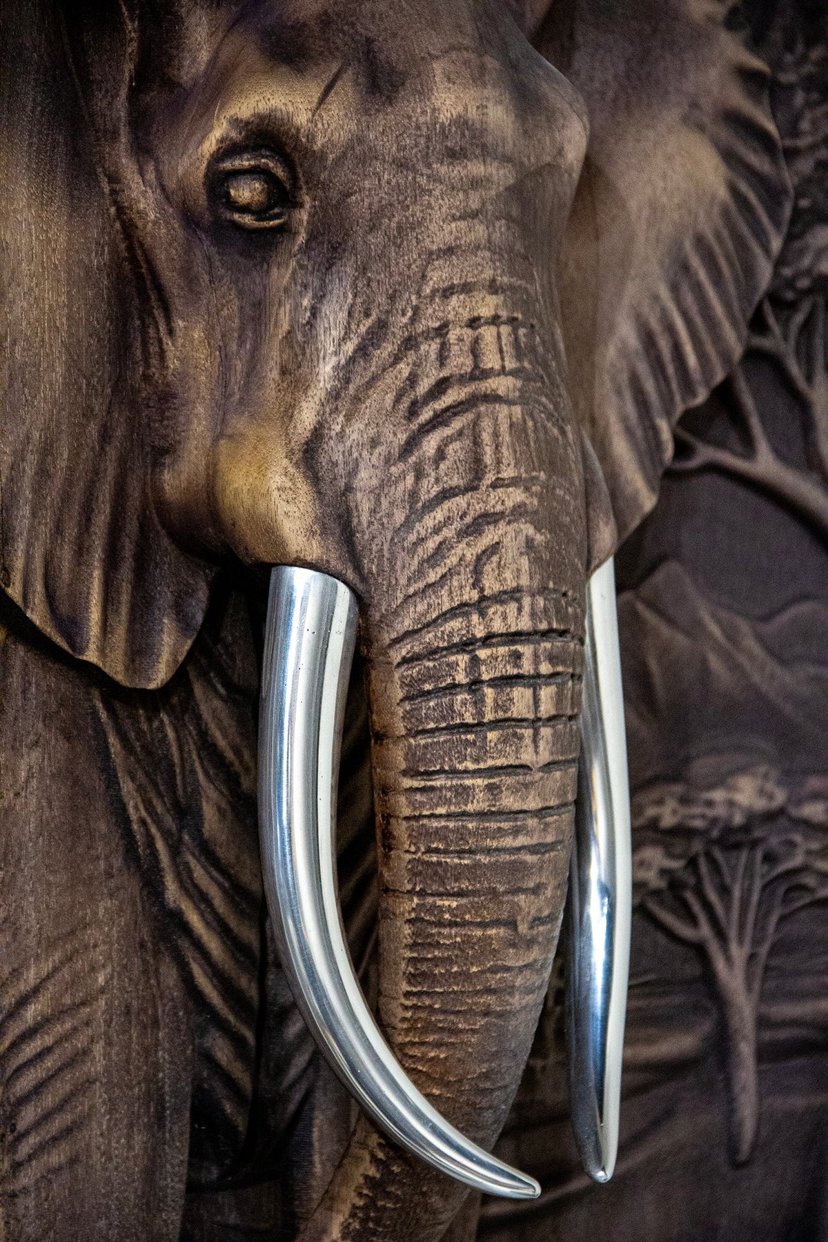 African Elephant 3D Wood Wall Relief – image 11