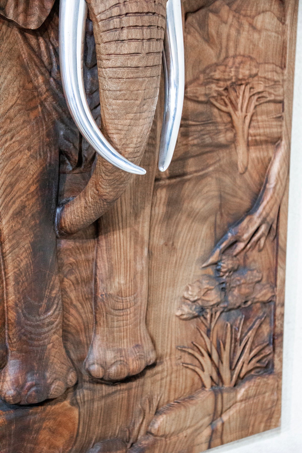 African Elephant 3D Wood Wall Relief – image 6