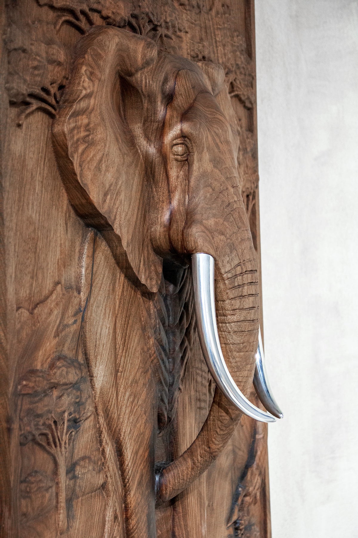 African Elephant 3D Wood Wall Relief – image 7