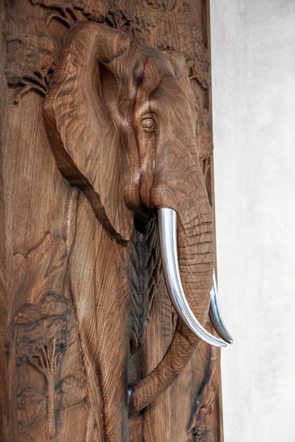 African Elephant 3D Wood Wall Relief – image 7